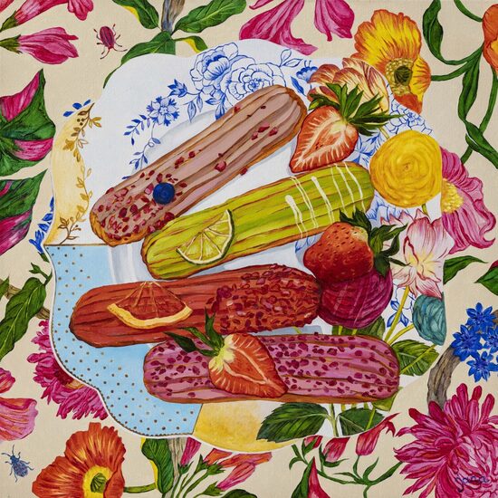 "Eclairs" 40x40 cm